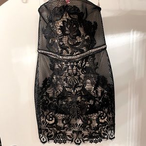 Strapless, Lace cocktail dress